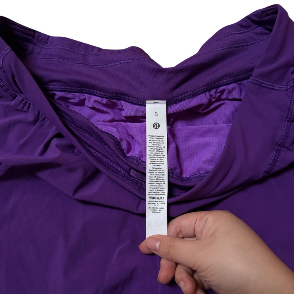 Lululemon Fast and Free High Rise Classic Fit Split Shorts 3" College Purple - Picture 3 of 5